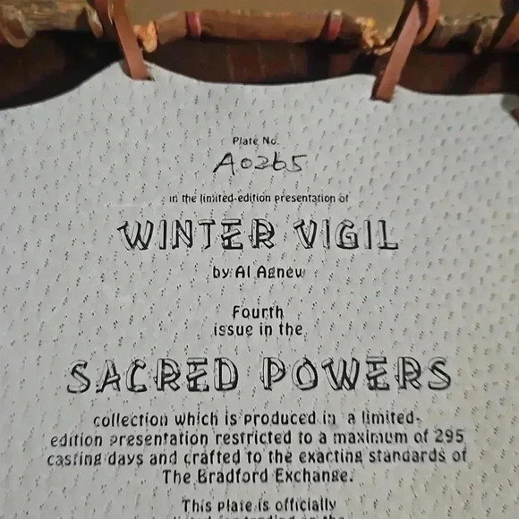 Winter vigil  wolves by the Bradford exchange Plate - Picture 14 of 15